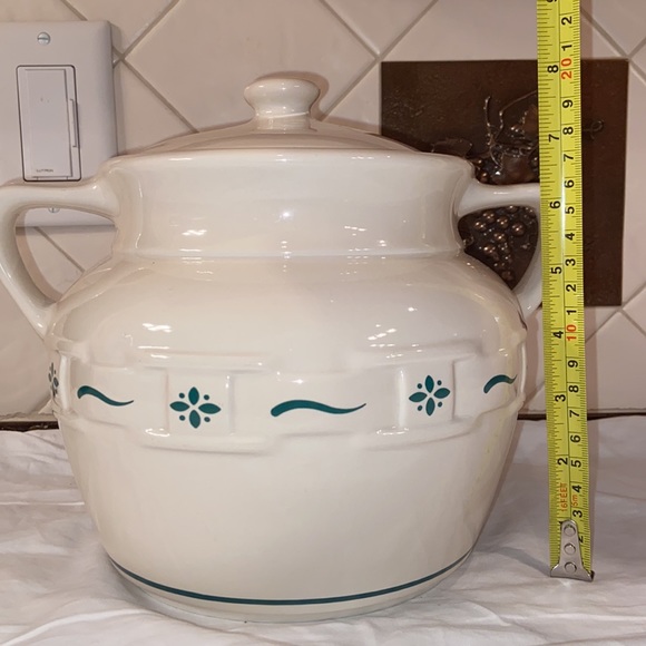 Like new Longaberger Pottery Woven Traditions Cookie Jar - Picture 10 of 10